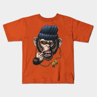 monkey gangster Kids T-Shirt